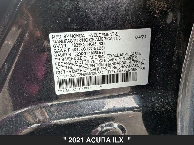 2021 Acura ILX Technology & A-Spec Packages