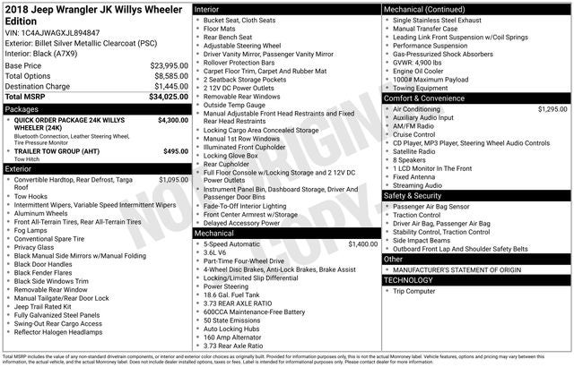 2018 Jeep Wrangler JK Willys Wheeler