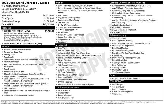 2023 Jeep Grand Cherokee L Laredo