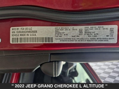 2022 Jeep Grand Cherokee L Altitude