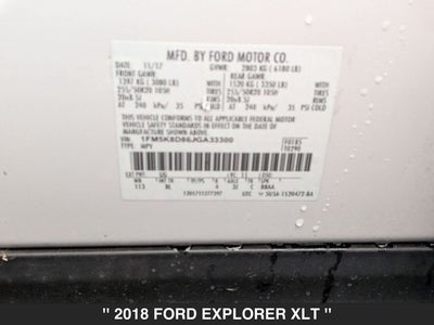 2018 Ford Explorer XLT XLT