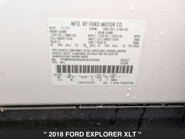 2018 Ford Explorer XLT XLT