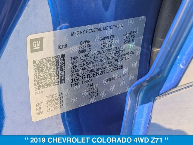 2019 Chevrolet Colorado Z71