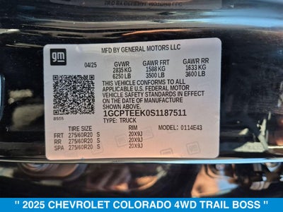2025 Chevrolet Colorado Trail Boss