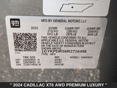 2024 Cadillac XT6 Premium Luxury
