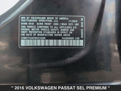 2016 Volkswagen Passat SEL Premium