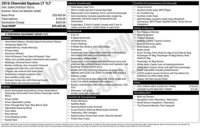 2016 Chevrolet Equinox LT