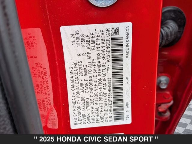 2025 Honda Civic Sport
