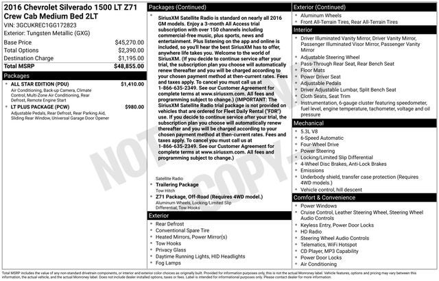 2016 Chevrolet Silverado 1500 LT LT2