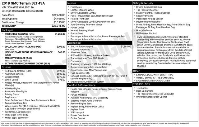 2019 GMC Terrain SLT