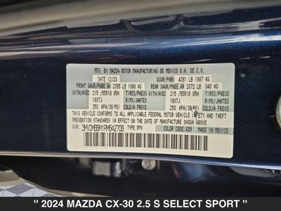 2024 Mazda CX-30 2.5 S Select Sport