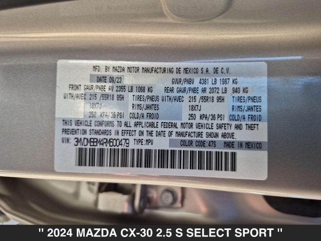2024 Mazda CX-30 2.5 S Select Sport