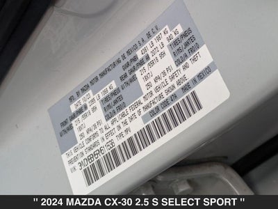 2024 Mazda CX-30 2.5 S Select Sport