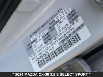 2024 Mazda CX-30 2.5 S Select Sport