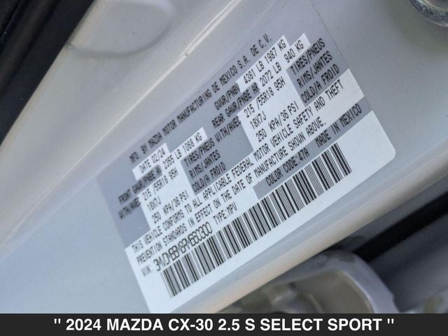 2024 Mazda CX-30 2.5 S Select Sport