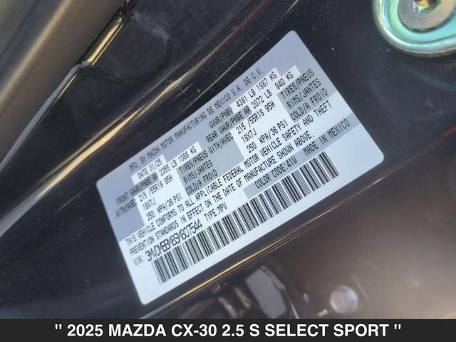 2025 Mazda CX-30 2.5 S Select Sport