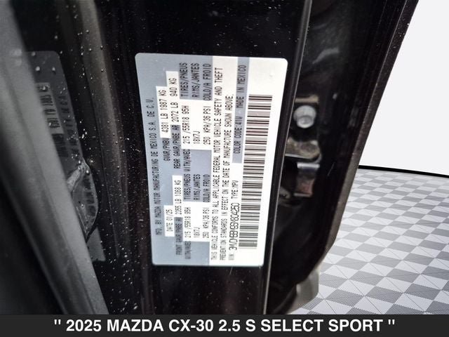 2025 Mazda MAZDA CX-30 2.5 S Select Sport