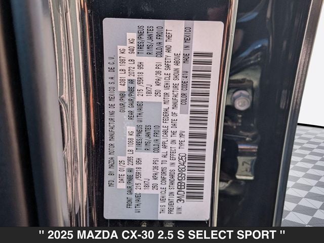 2025 Mazda MAZDA CX-30 2.5 S Select Sport