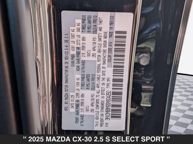 2025 Mazda MAZDA CX-30 2.5 S Select Sport