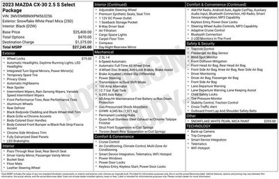 2023 Mazda CX-30 2.5 S Select Package 2.5 S
