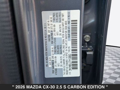 2026 Mazda CX-30 2.5 S Carbon Edition AWD