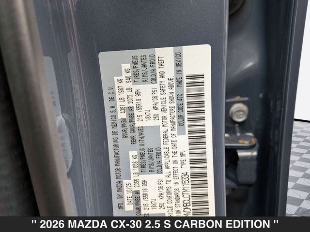 2026 Mazda CX-30 2.5 S Carbon Edition