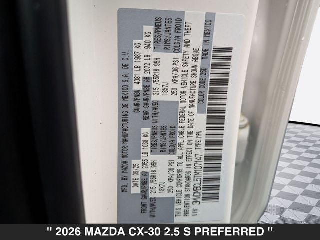 2026 Mazda CX-30 2.5 S Preferred