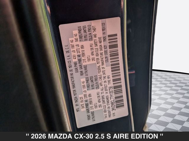 2026 Mazda CX-30 2.5 S Aire Edition