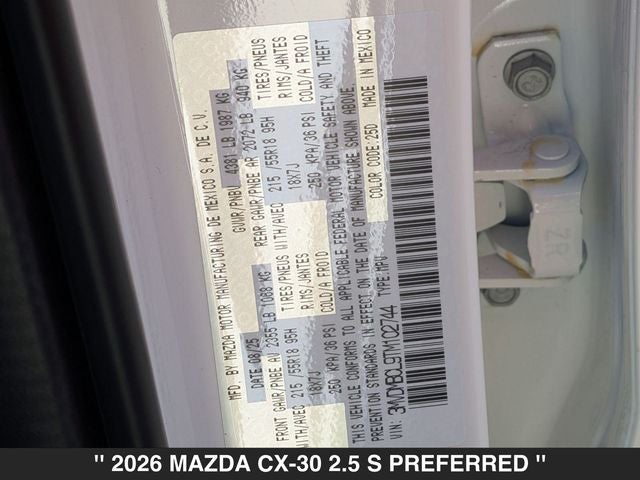 2026 Mazda CX-30 2.5 S Preferred