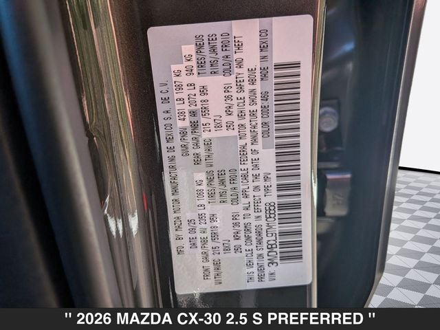 2026 Mazda CX-30 2.5 S Preferred