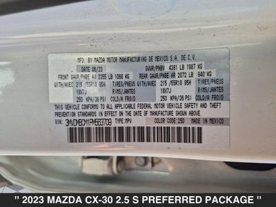 2023 Mazda CX-30 2.5 S Preferred Package
