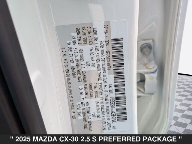 2025 Mazda CX-30 2.5 S Preferred Package
