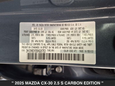 2025 Mazda CX-30 2.5 S Carbon Edition