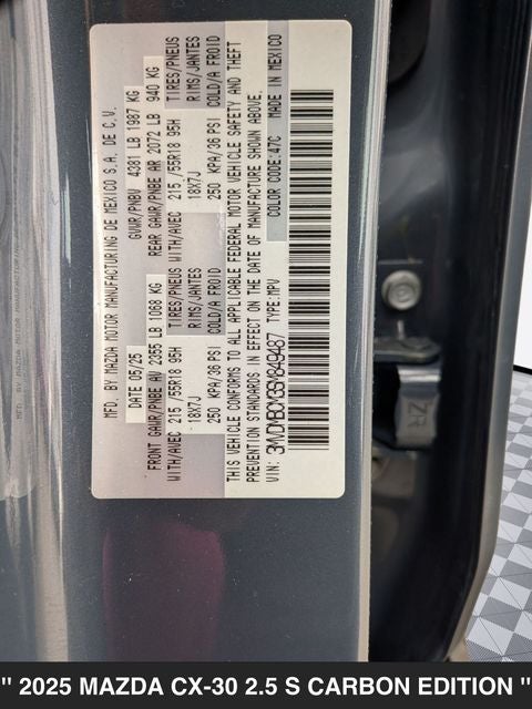 2025 Mazda CX-30 2.5 S Carbon Edition