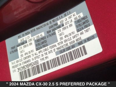 2024 Mazda CX-30 2.5 S Preferred Package