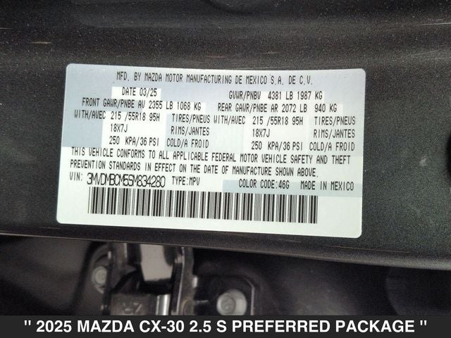 2025 Mazda CX-30 2.5 S Preferred Package