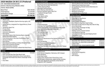 2025 Mazda CX-30 2.5 S Preferred Package