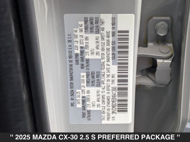 2025 Mazda CX-30 2.5 S Preferred Package
