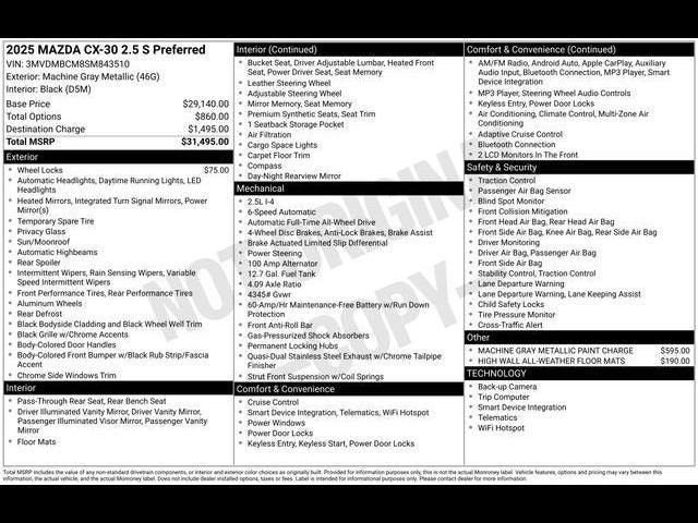 2025 Mazda CX-30 2.5 S Preferred Package