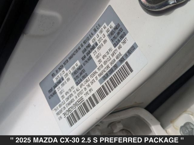 2025 Mazda CX-30 2.5 S Preferred Package