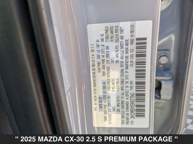 2025 Mazda MAZDA CX-30 2.5 S Premium Package