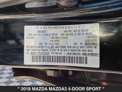 2018 Mazda Mazda3 Sport