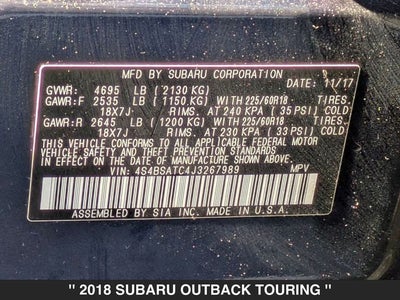2018 Subaru Outback 2.5i Touring