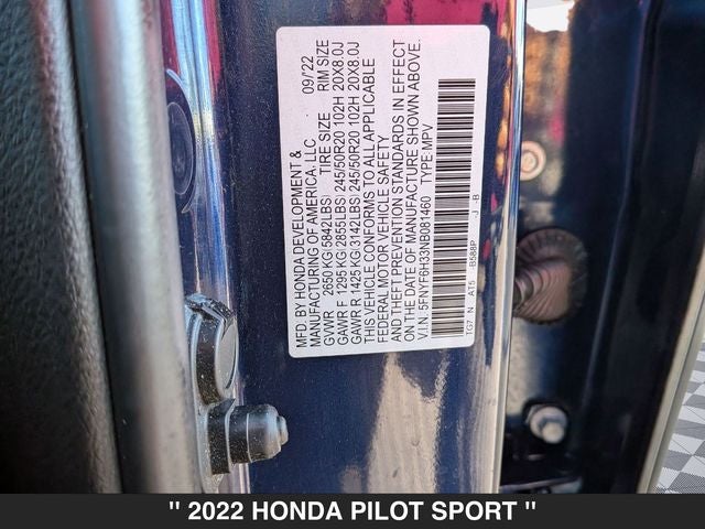 2022 Honda Pilot Sport