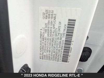 2023 Honda Ridgeline RTL-E