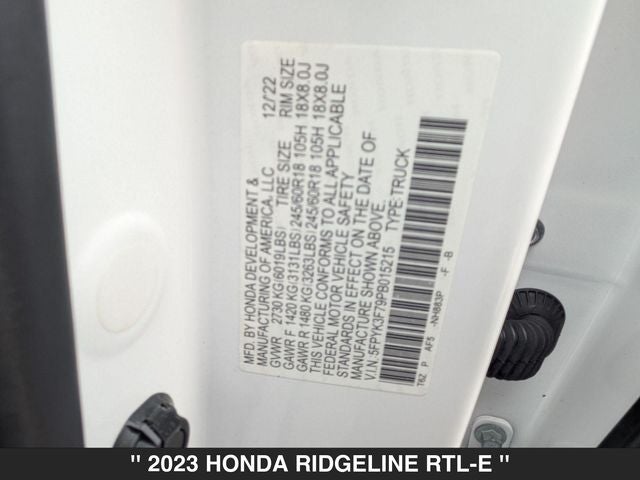 2023 Honda Ridgeline RTL-E