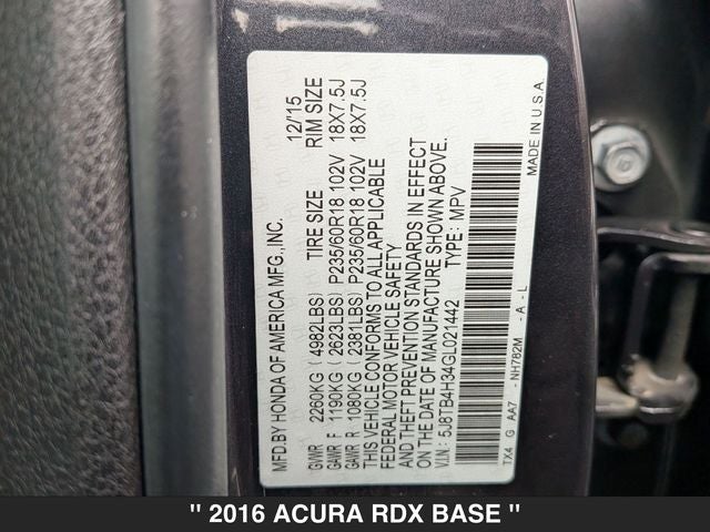 2016 Acura RDX Base