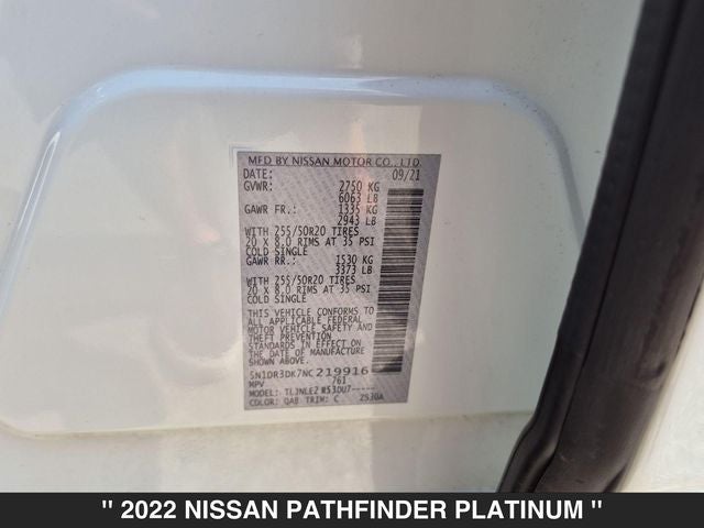 2022 Nissan Pathfinder Platinum