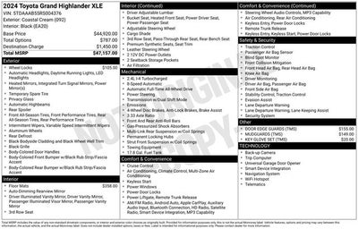 2024 Toyota Grand Highlander XLE