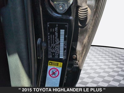 2015 Toyota Highlander LE Plus V6